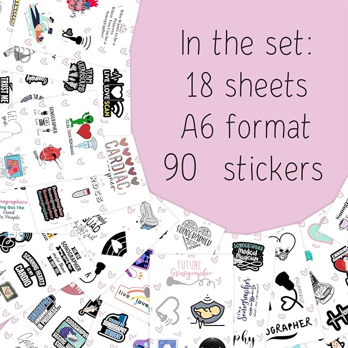 100Pcs Sonography Stickers, Ultrasound Stickers - Image 2