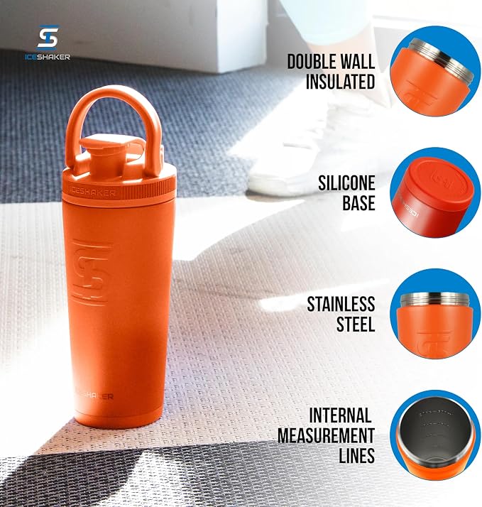 Ice Shaker Insulated Stainless Steel Shaker Bottle | 26oz - Image 2