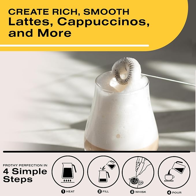 Bean Envy Milk Frother, Coffee Stirrers, Frother Wand, Milk Frother Handheld - Image 4