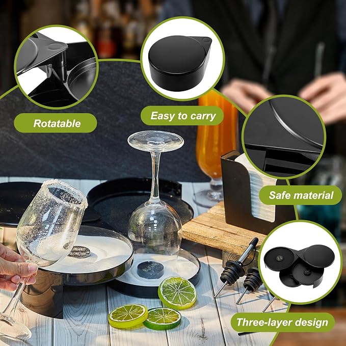 Mifoci 3 Tier Bar Glass Rimmer Bartender Tool - Image 4