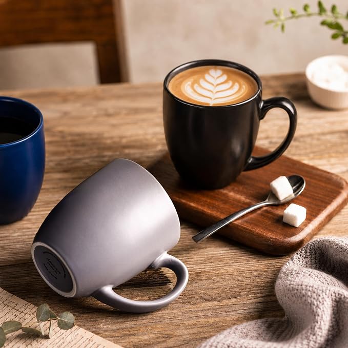 AmorArc 16oz Coffee Mugs Set of 6, Large Ceramic Coffee Mugs - Image 5