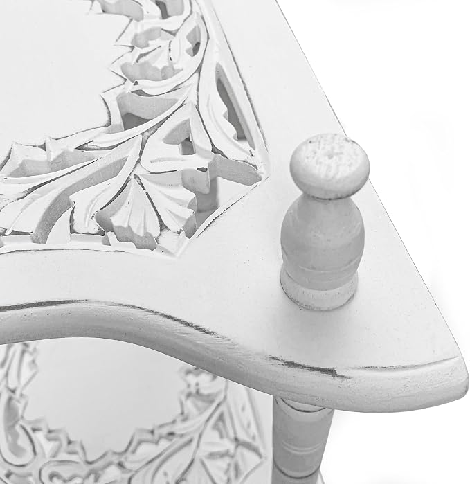 Antique White Corner Bookshelf - Image 8