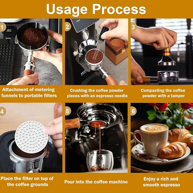 58mm Espresso Accessories Kit, 316 stainless steel Espresso Tamper, WDT Tool - Image 6