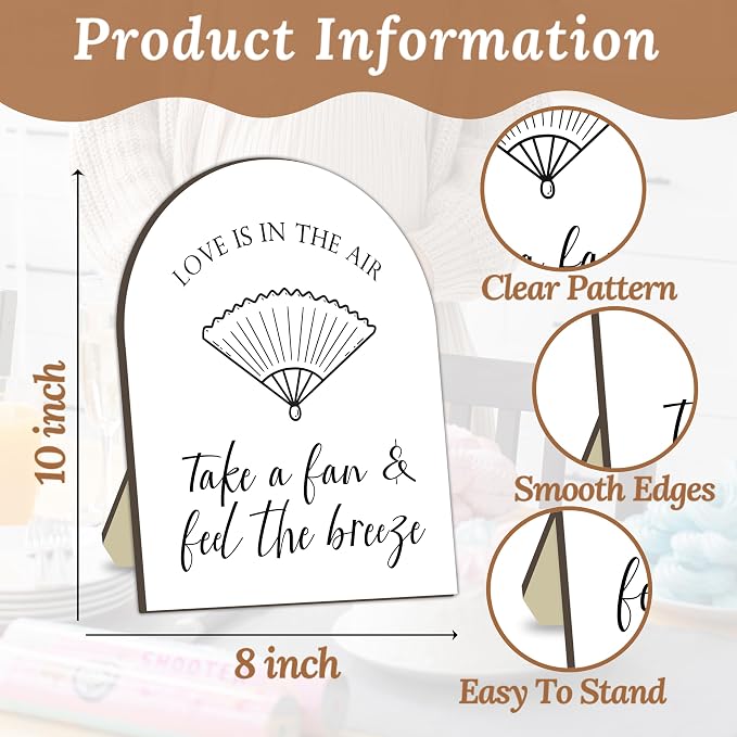 Fan Bar Station Board for Baby Shower, Fan Bar Wooden Welcome Table Sign for - Image 2