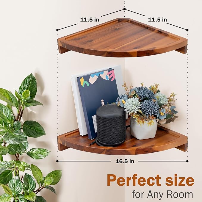 Demigo Floating Round Corner Shelves - Image 3