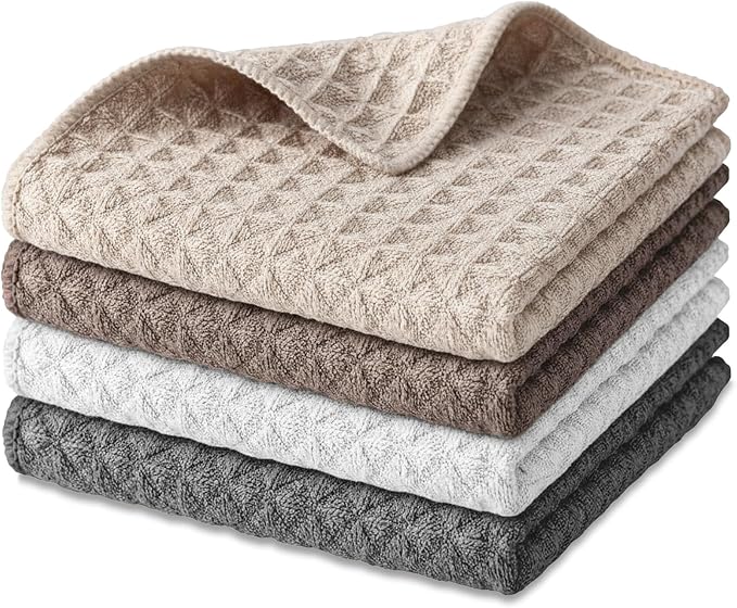4 Pack Barista Towels, Waffle Weave Coffee Towel Cleaning Cloths by Unknown