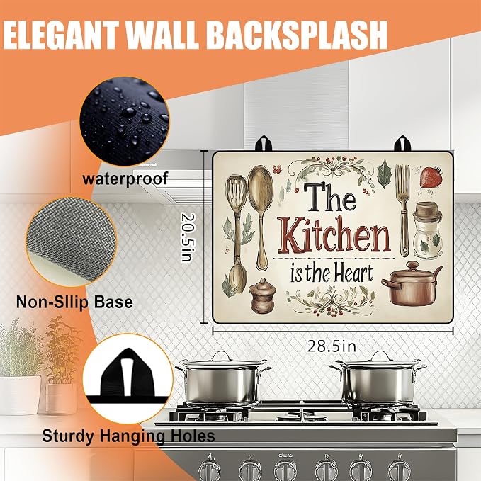 28"x20" Anti-Slip Electric Stove Top Cover Kitchen Foldable Heat-Resistant - Image 4