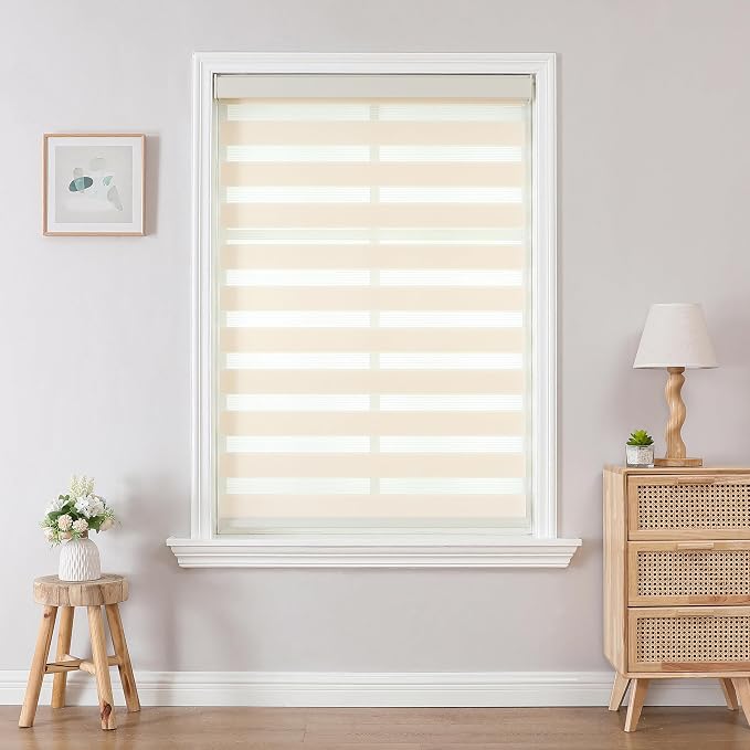 Joydeco Cordless Zebra Blinds for Windows, Dual Layer Light Control Window - Image 2