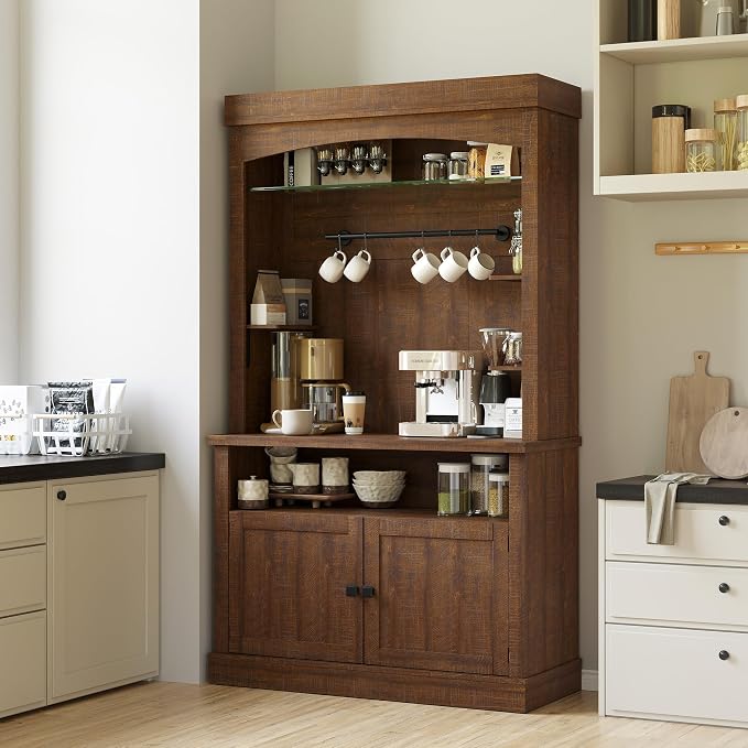 Takywep Tall Coffee Bar Cabinet - Image 8