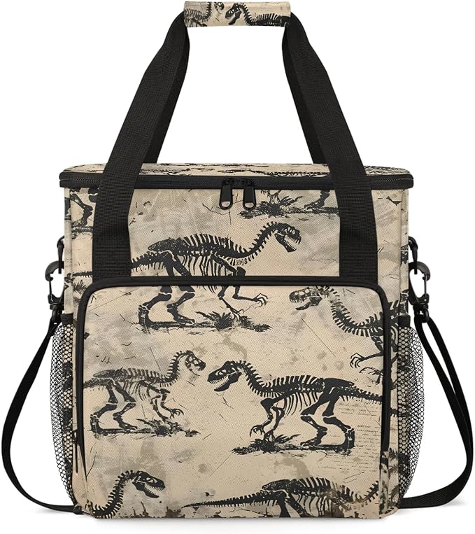 Cool Dinosaur Skeleton Coffee Maker Carring Bag, Large Insulated Storage by Home