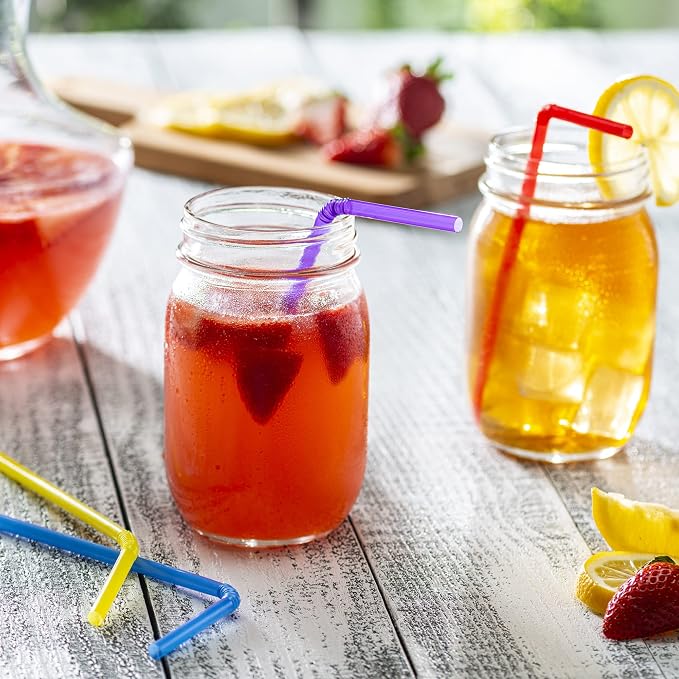 Comfy Package Flexible Plastic Drinking Straws - Image 3