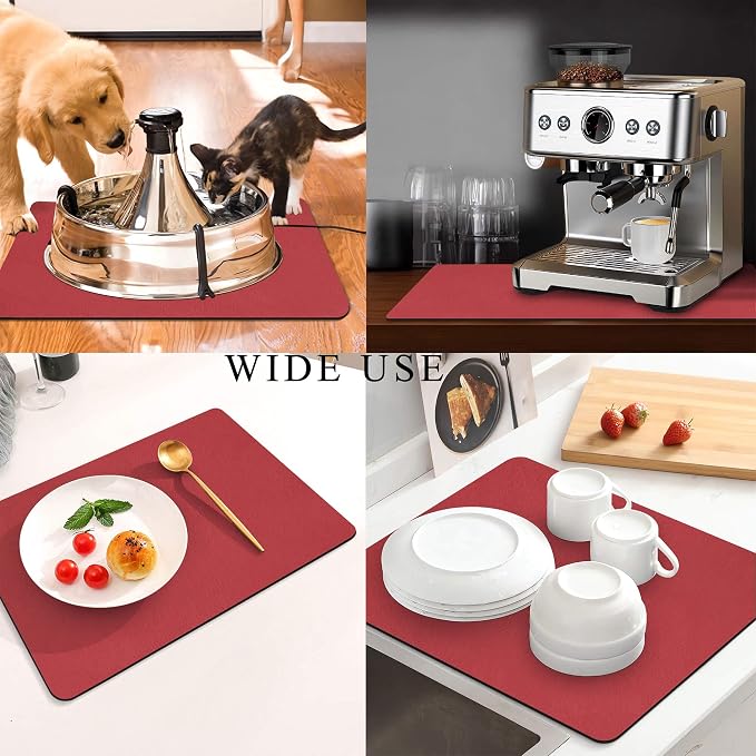 Coffee Mat for Countertops, Coffee Bar Accessories Fit Under Coffee Maker - Image 2