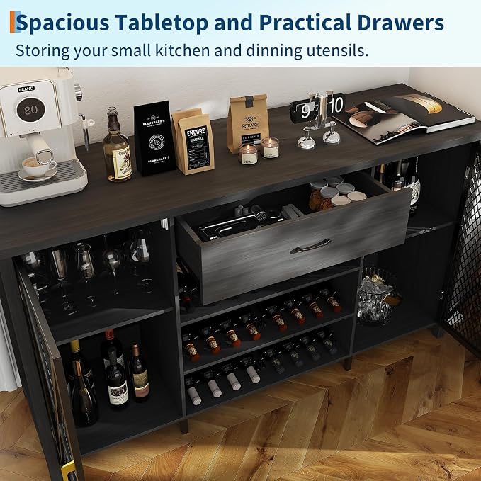 Garvee 71 Inch Coffee Bar Cabinet - Image 3