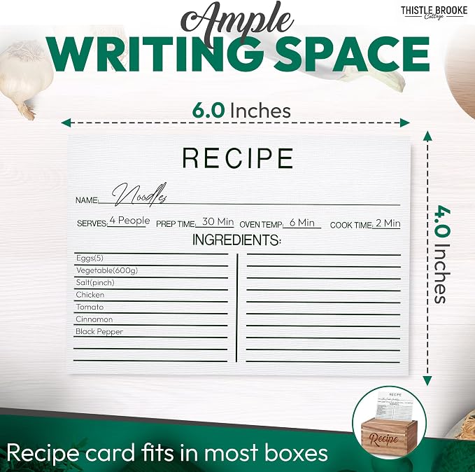 Recipe Cards 4x6 Inches Blank Double Sided - Image 5