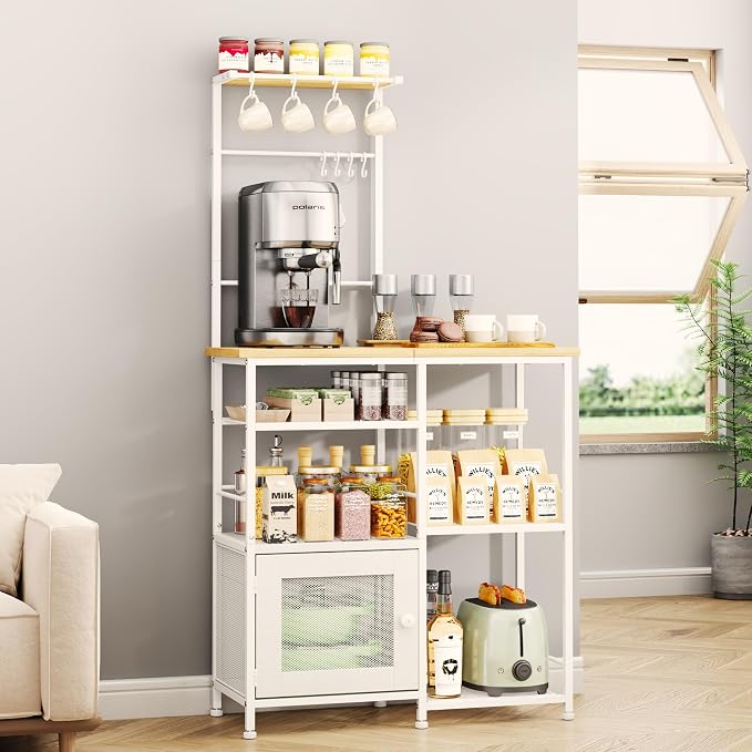 SWTYMIKI Bakers Rack with Storage by SwtyMiki-TidyHomeSweetLife