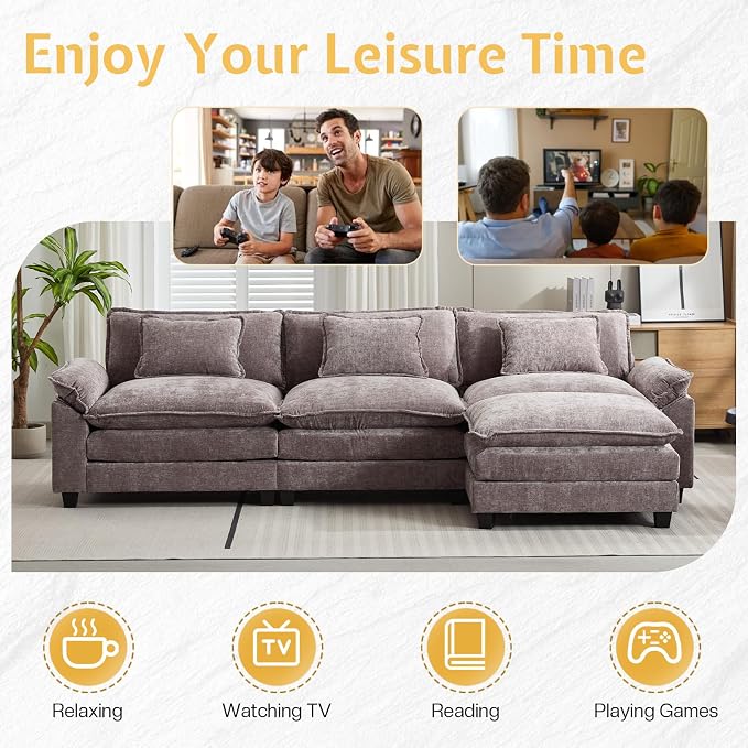 Modular Sectional Sofa, Cloud Couch - Image 4