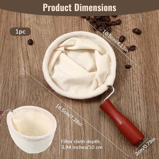 Cloth Coffee Filter Coffee Pour Over Filters Coffee-Filter Washable Flannel - Image 2