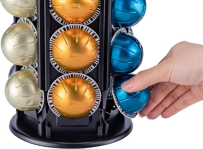 FlagShip Vertuo Pod Carousel Holder 56+ Pods Capacity Black Metal | Fits All - Image 4