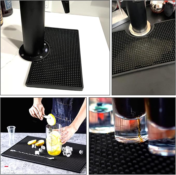 MRbrew Beer Drip Tray, Non-Slip PVC Kegerator Surface Mount Drip Tray Mat - Image 9