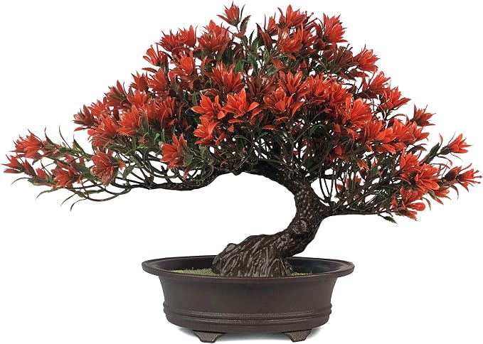 Small Fake Plants Desk Decor Artificial Bonsai by YOERM