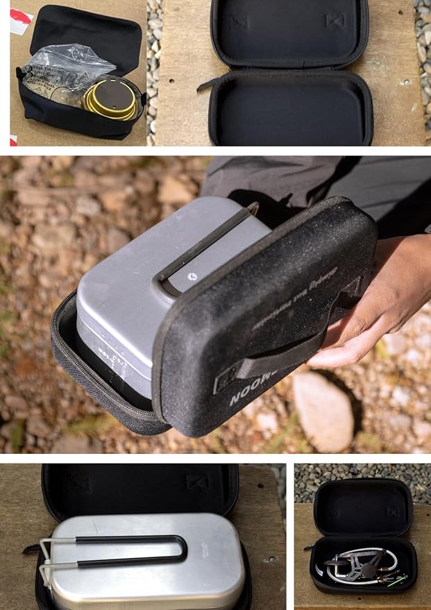 camping moon EVA Case for Regular Medium Mess Tin 7.3 x 4.5 x 3 inches Black - Image 5
