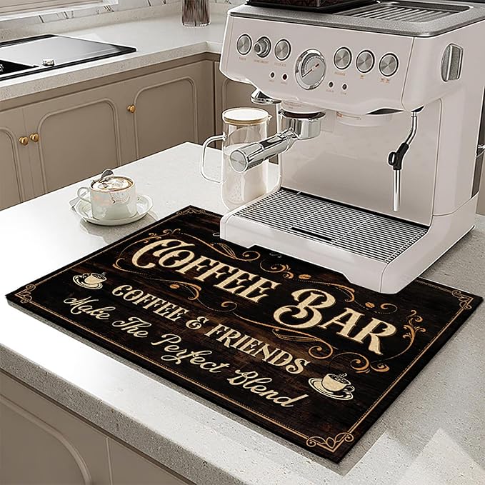 THUYPT Personalized Coffee Mat, Coffee Station Mat Quick Dry, Coffee Spill Mat - Image 3