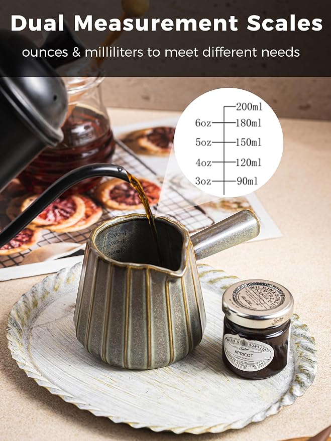 Espresso Cups Ceramic, 200ML Espresso Measuring Cup - Image 4