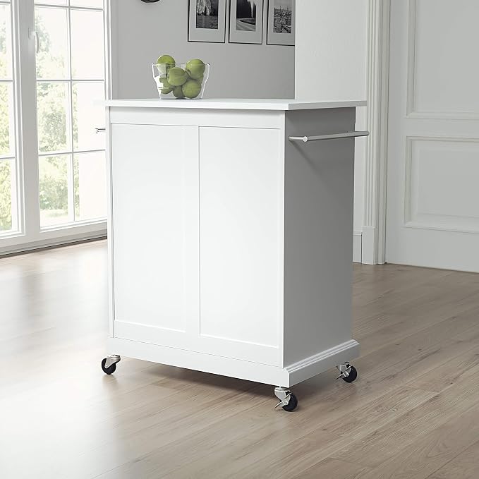 Crosley Furniture Compact Stone Top Small Rolling Cart - Image 6