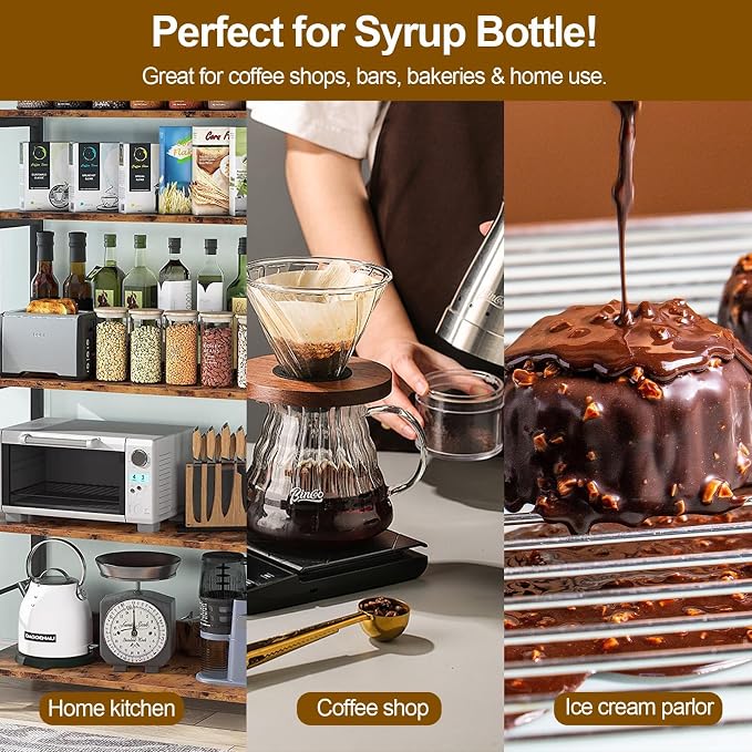 15 Pcs Coffee Syrup Pump Tip Covers Black Rubber Seal Caps - Image 6