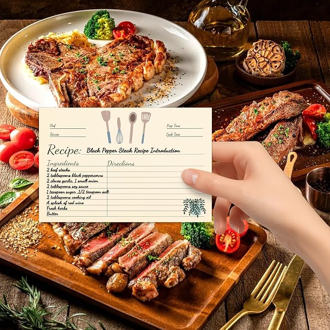 100 Pcs Recipe Cards 4x6, Double Sided Blank Cardstock Cards - Image 5