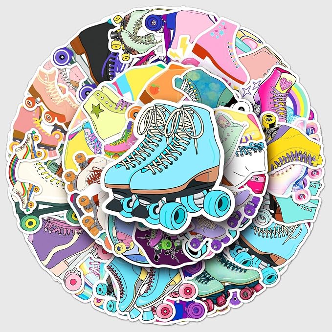 50Pcs Roller Skate Stickers, Waterproof Vinyl Roller Skating Stickers - Image 7
