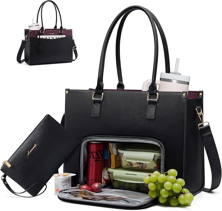 LOVEVOOK Laptop Lunch Bag for Women 15.6 Inch, Waterproof Tote Purse by LOVEVOOK