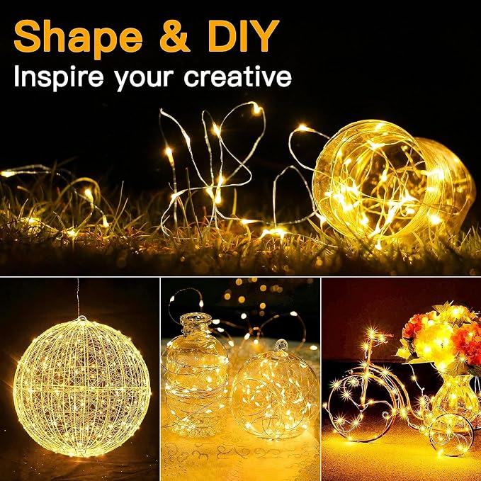 20 Pack Fairy Lights Battery Operated 7ft 20 LED Mini String Lights Twinkle - Image 8