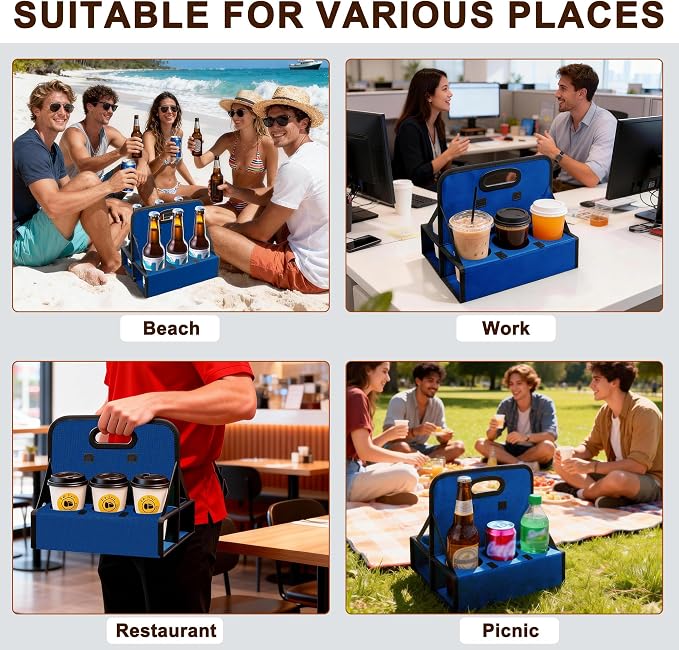 AKAYOK 6-Cup Reusable Foldable Drink Carrier - Image 7