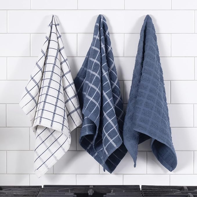 Ritz Premium 100% Cotton Terry Check Kitchen Dish Towels - Image 5