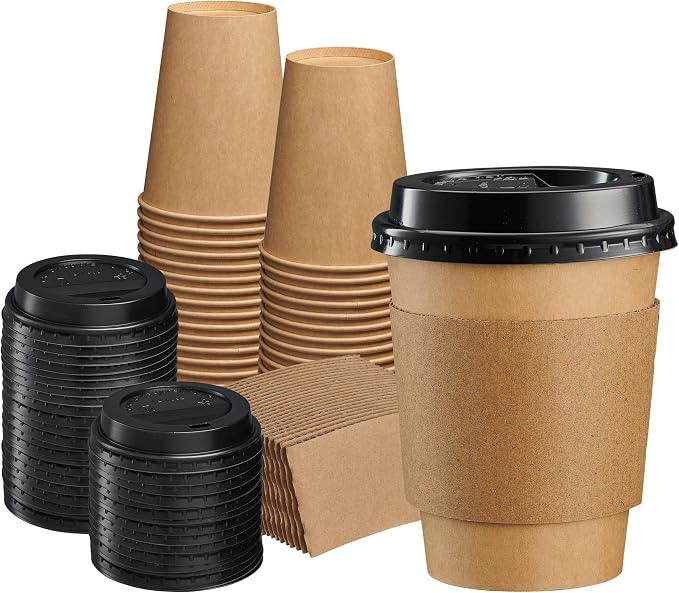 GUSTO 12 oz. Disposable Kraft Coffee Cups by GUSTO
