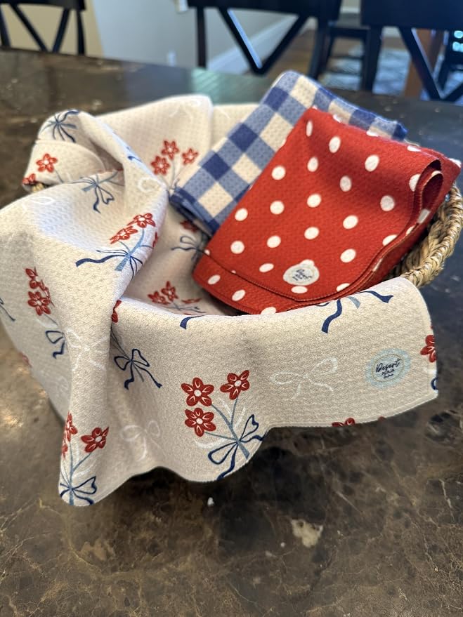 || 3 Pack|| Double Sided Dish Towels || Waffle Weave Microfiber || Highly - Image 3