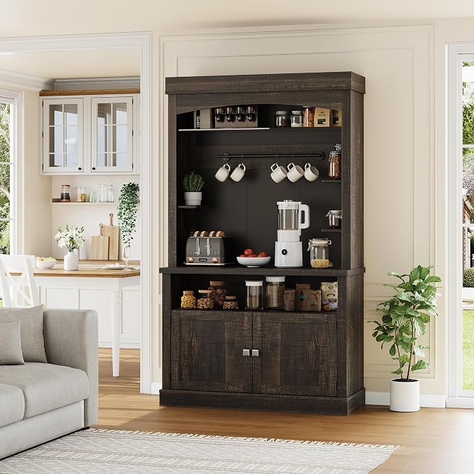 CABIHOME Farmhouse Coffee Bar Cabinet - Image 8