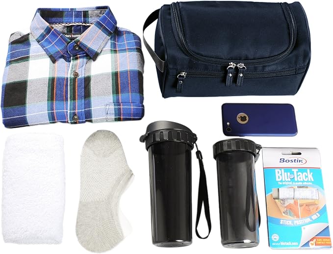 Vercord Mens Toiletry Bag Wash Travel Small Shaving Dop Kit Shower Bathroom - Image 5