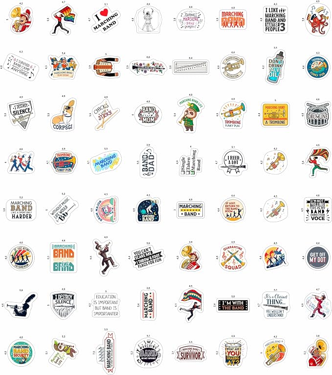 100Pcs Marching Band Stickers - Image 3