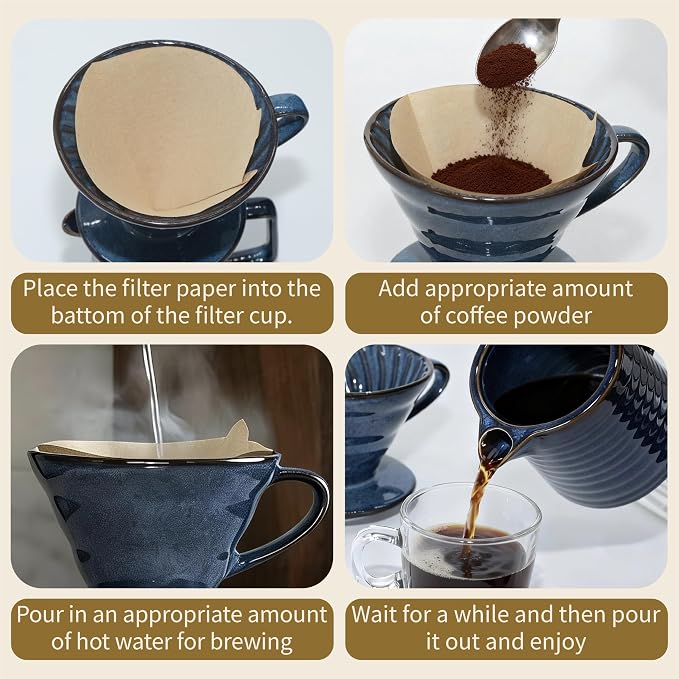 Vintage Ceramic Pour Over Coffee Maker - Image 4