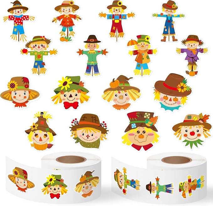 Haooryx Fall Scarecrow Sticker Rolls by Haooryx