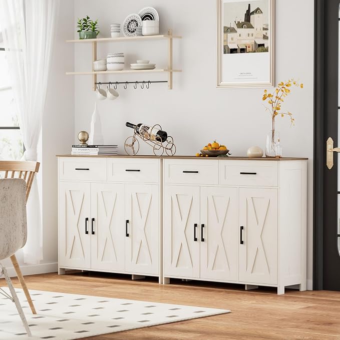 Homhedy Sideboard Buffet Cabinet, Coffee Bar Storage Cabinet - Image 7