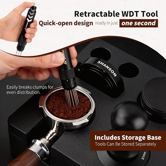 ShanSon Espresso Accessories Kit, 4-Piece Set, Distributor, Dosing Funnel - Image 4
