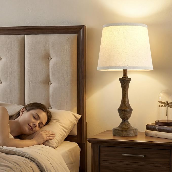 Luvkczc Table Lamp Set of 2, Vintage Nightstand Lamps - Image 5