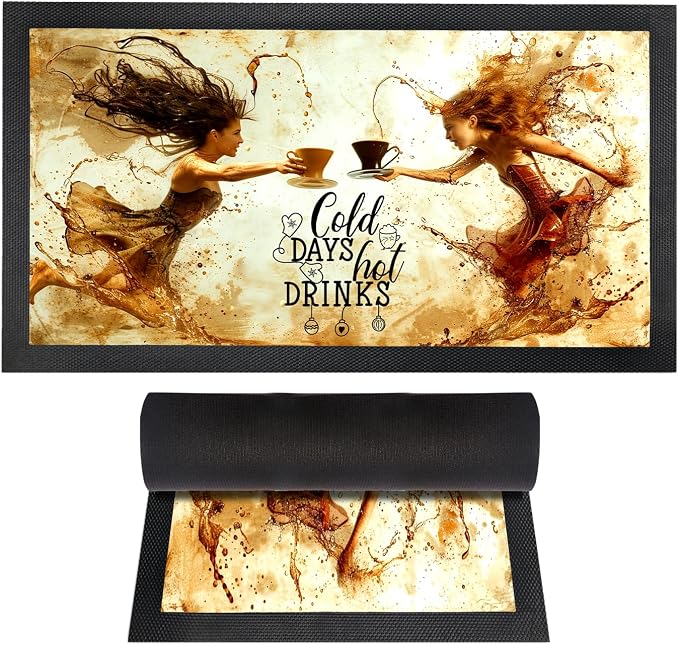 Coffee Bar Mat - Coffee Gifts - Coffee Lover - Coffee Bar Accessories - Barista by SentimentHouse