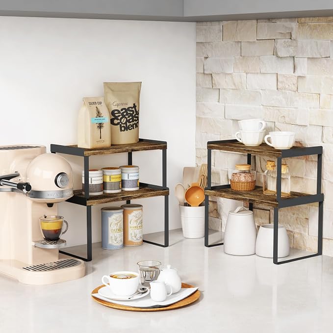 Goozii Kitchen Cabinet Shelf Set of 4, Cupboard Shelves - Image 2