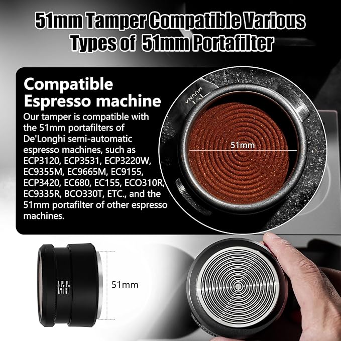 51mm Espresso Palm Tamper - Image 3