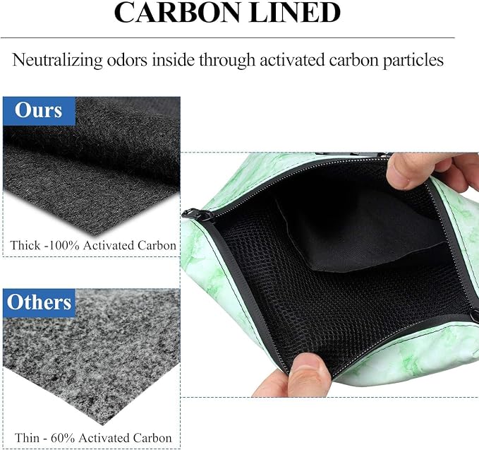 FIREDOG Lock Smell Proof Bags, Carbon Lined 6x9 Odor Proof Pouch Case Container - Image 3