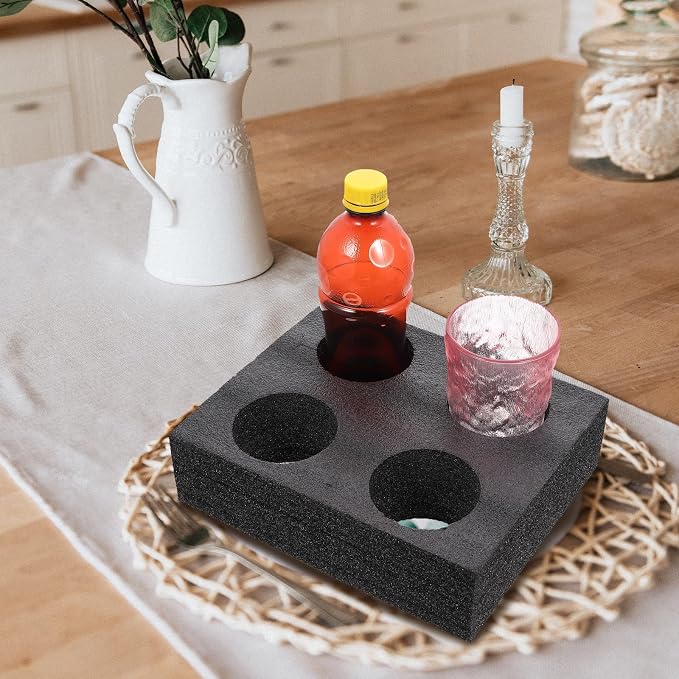 DOITOOL 2PCS Foam Drink Holders Multiple Holes Cup Holder Tray Foam Cup Holder - Image 2